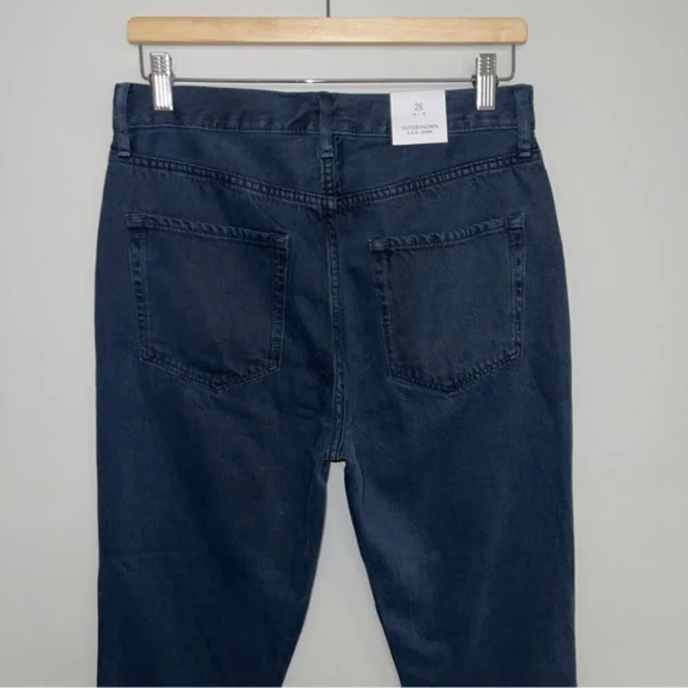 Outerknown Jeans Women's Size 28 Dark Navy Blue Hue Dune High‎ Rise Slim Fit NWT